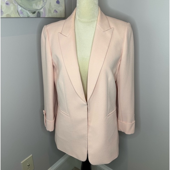 Tahari ASL Jackets & Blazers - Tahari ASL Soft Pink Blazer three quarter length sleeve with grey pearl accent 8